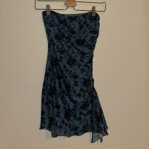 blue floral princess polly dress